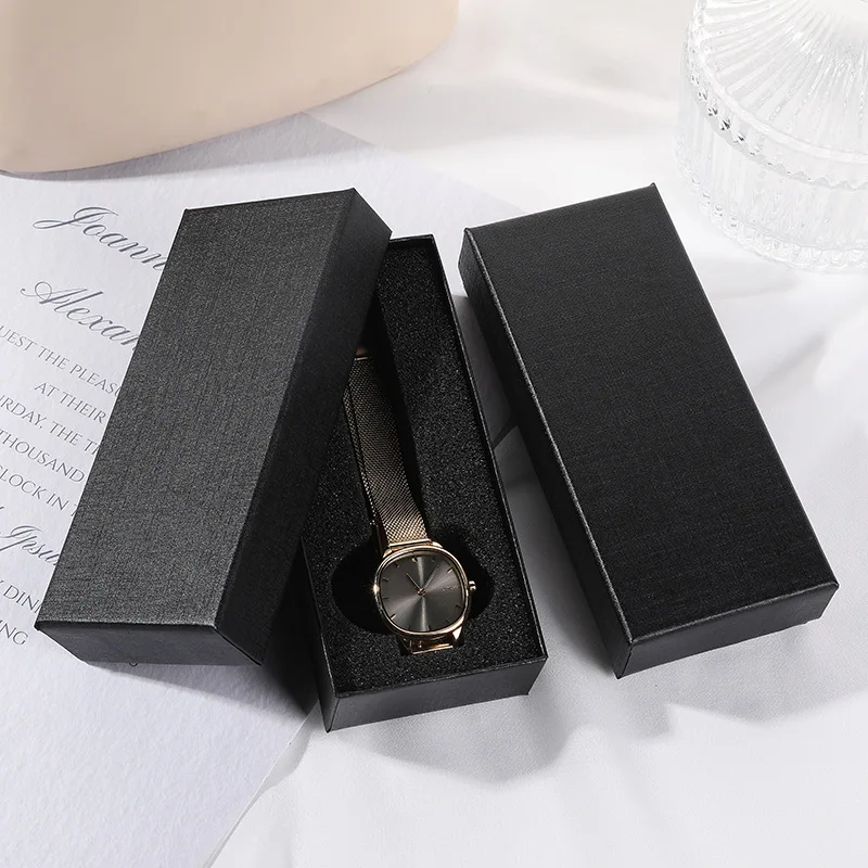 

Luxury Black Watch Box Jewelry Watch Rack Display Storage Box Gift Lipstick Box Special Paper Watch Box Rectangular Box