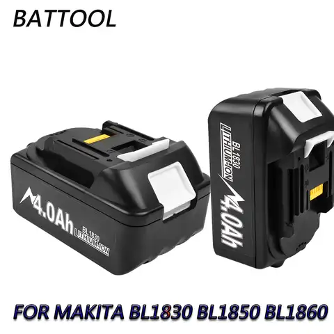 Аккумуляторная батарея 18 в, 6000 мАч, литий-ионная батарея для Makita, сменная батарея BL1850, BL1830, BL1860, LXT400, аккумулятор для электроинструмента