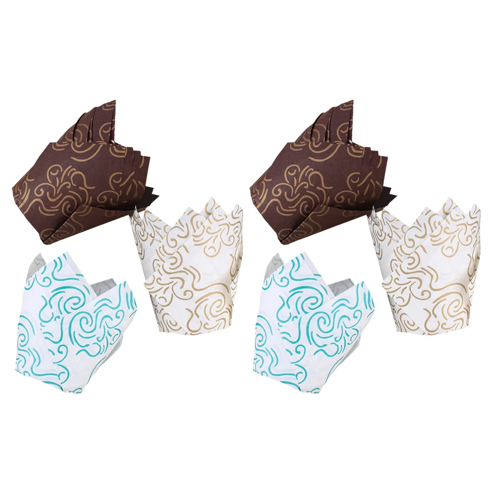 

Cupcake Muffin Paper Cups Baking Liners Tulip Wrapper Wrappers Mini Cup Cake Holder Cases Case Party Baby Packaging Holders