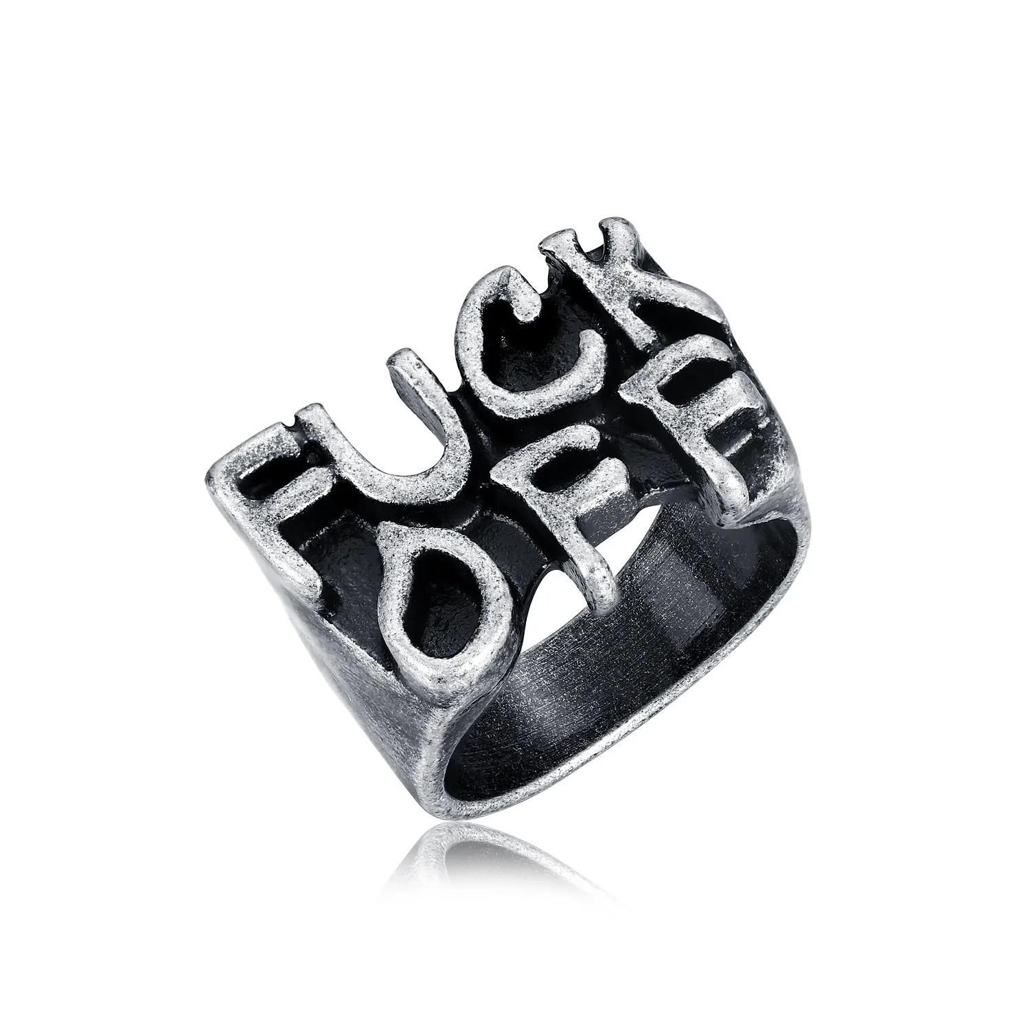 

Vintage Punk Letters Ring Hip-hop Rings Fashion Rings for Women Man Woman Ring Jewelry Gift Rock Man Rings Titanium Steel Rings