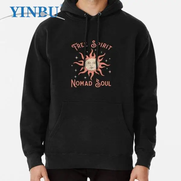 

Пуловер с капюшоном Free Spirit Nomad Soul-Sun, новинка, модная одежда
