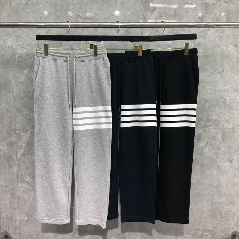 TB THOM Sweatpants Fashion Brand Classic 4-bar Striped Causal Trousers High Quality Jogging Sweatpants Harajuku Streetwear Pants