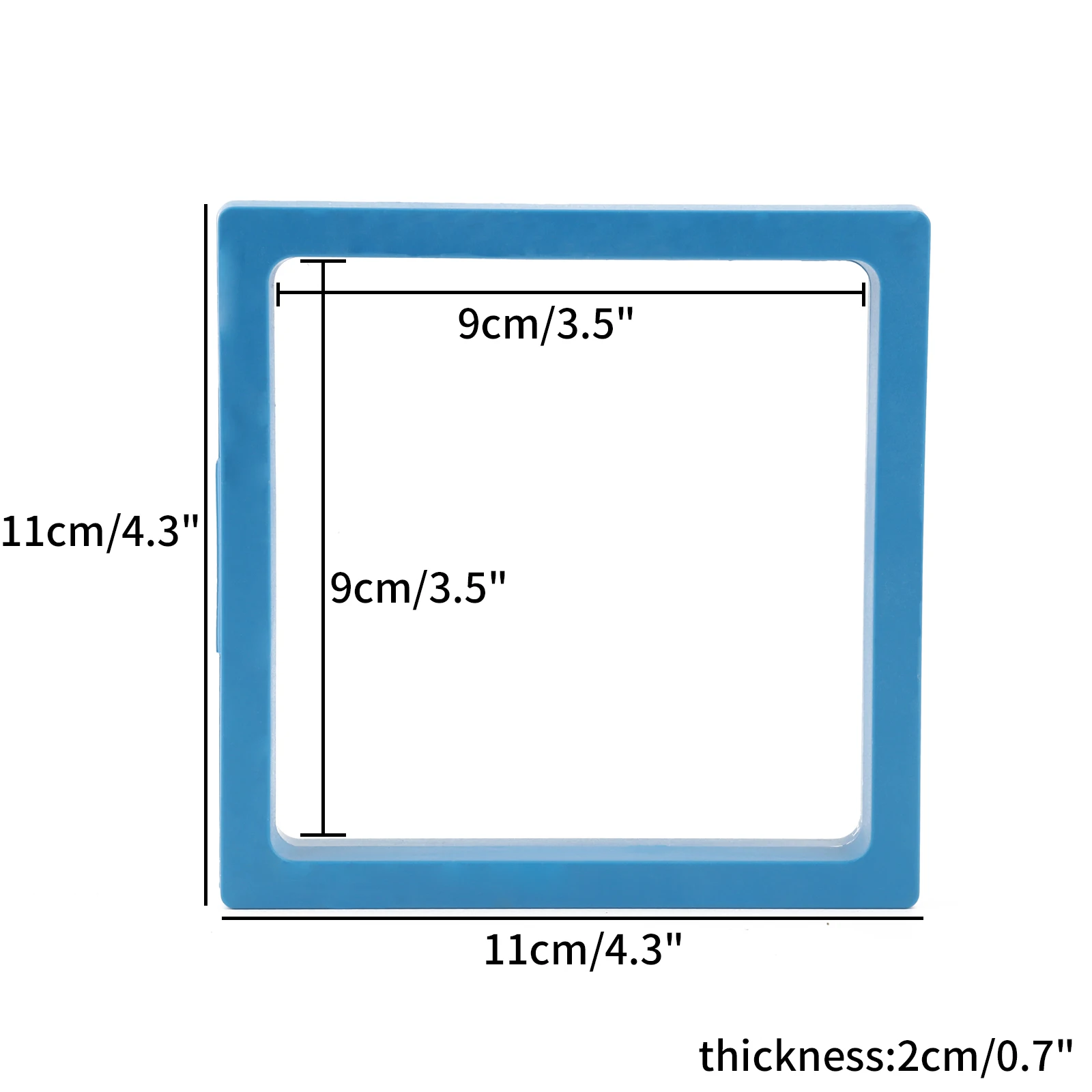 

Цветная коробка для хранения ювелирных изделий из полиэтиленовой пленки, объемная подставка с плавающей фоторамкой для колец, серег, ожерелий, аксессуаров, демонстрационная коробка