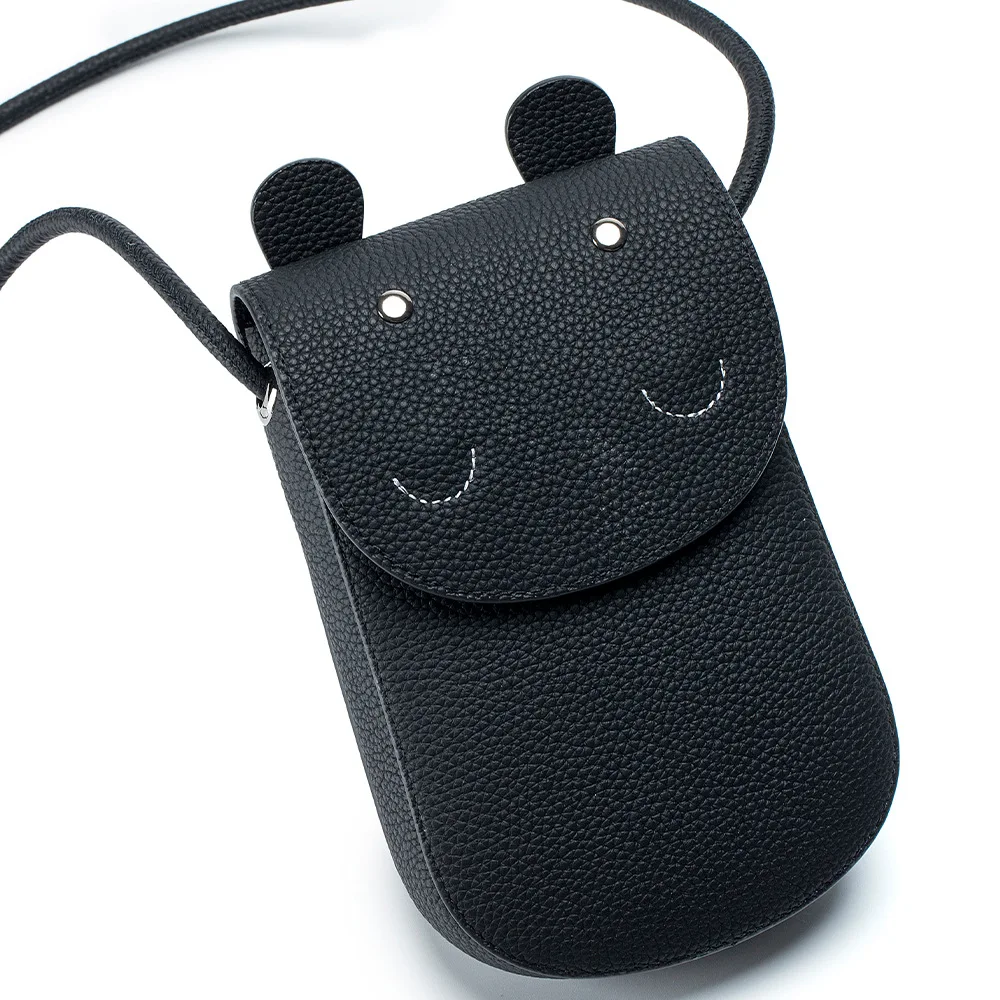 Real Leather Small Crossbody Bags Women Mini Shoulder Messenger Bag for Girls Female Flap Phone Bag Fashion Cute Hippo Handbags