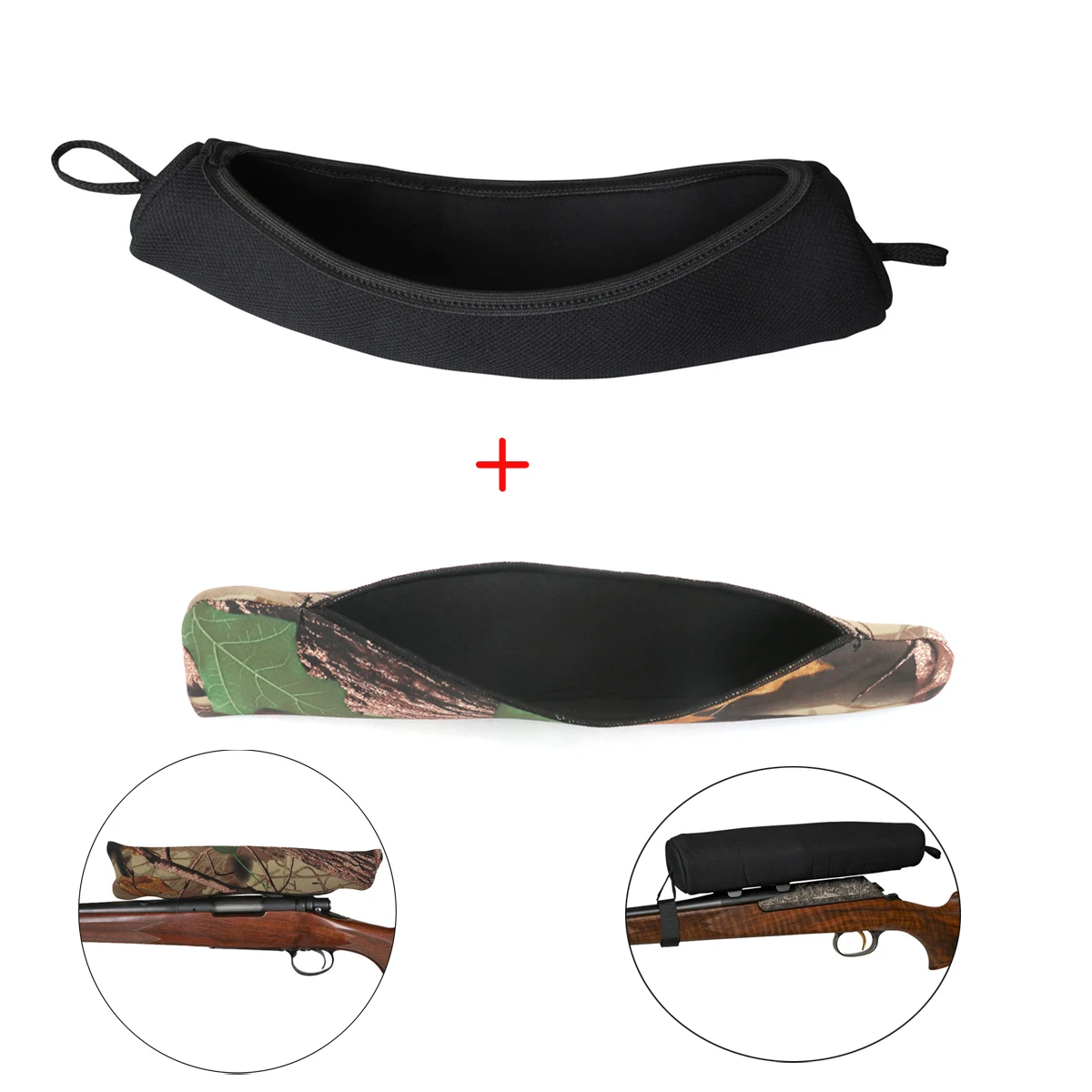 Tourbon-accesorios para pistola de caza, cubierta para mira telescópica de neopreno de gran tamaño, visor óptico, protector para tiro, 34,5 CM