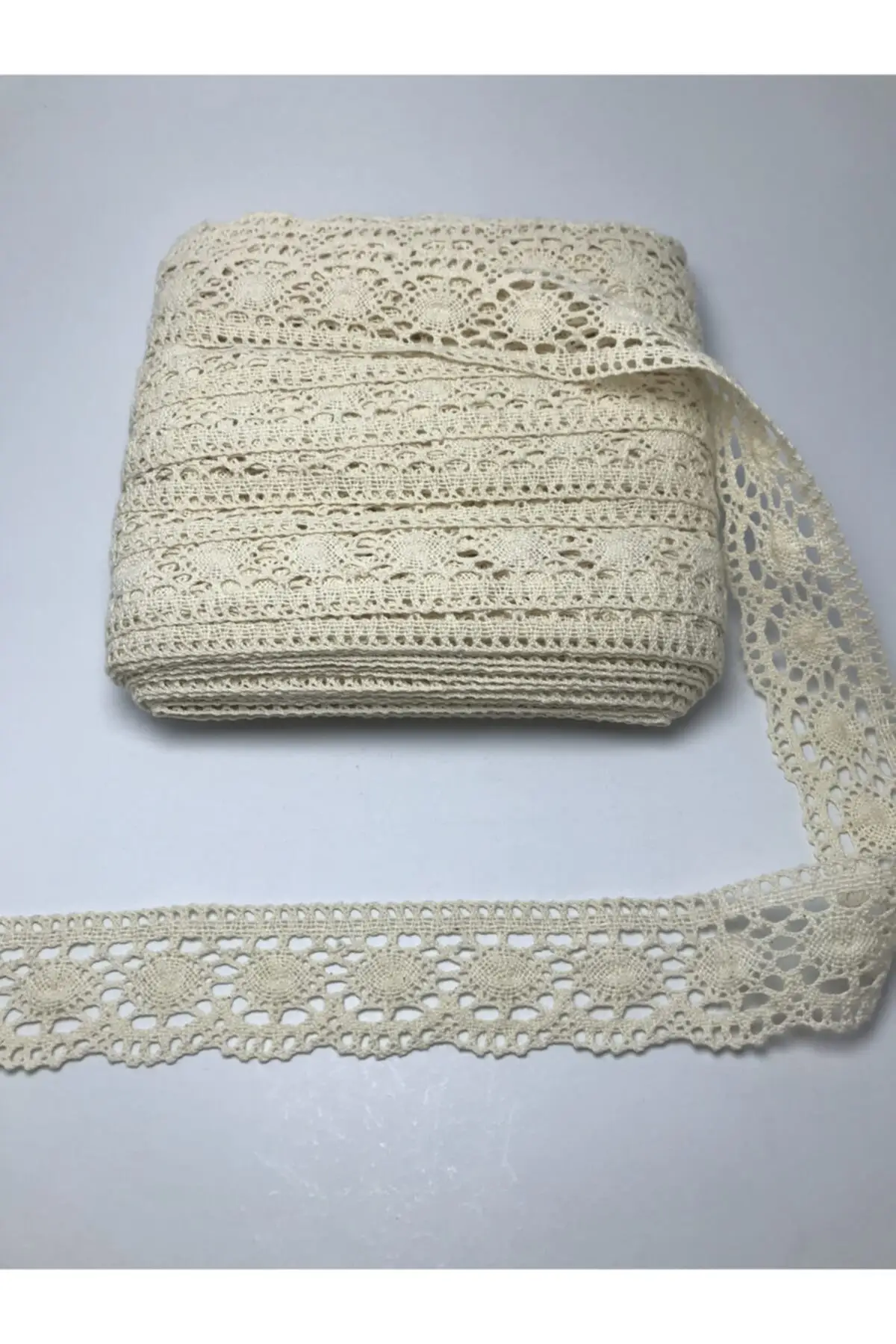 

Cotton Lace Stripe Cream 5 mt