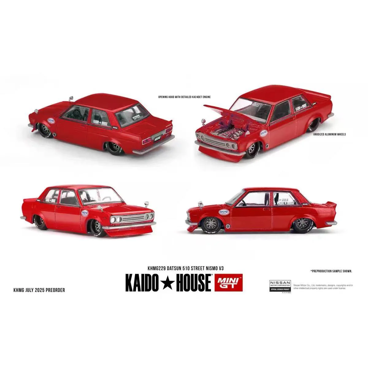 MINIGT KAIDU HOUSE 1:64 GTR34222 Sorod 226 Datsan 510229 2000 GTR228 Модель автомобиля из сплава, ограниченная коллекция (art.: 3920cff005c84) - 3920cff005c84