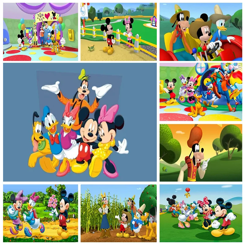 

Disney 5D Diamond Drawing Cartoon Mickey Mouse Clubhouse Ab Drill Embroidery Mosaic Sets Cross Stitch Home Decoration Gift Jh182