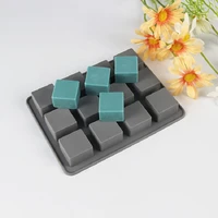 12 grid square silicone mold epoxy diy cake baking decoration pudding jelly chocolate tools candle soap clay gumpaste mould