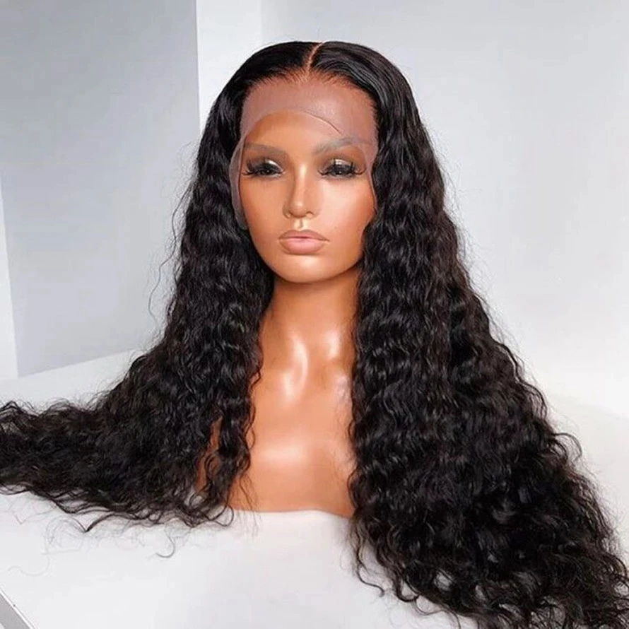 

Glueless Soft 180%Density 26Inch Long Kinky Curly Synthetic Lace Front Wig For Black Women Preplucked Natural Hairline Baby Hair