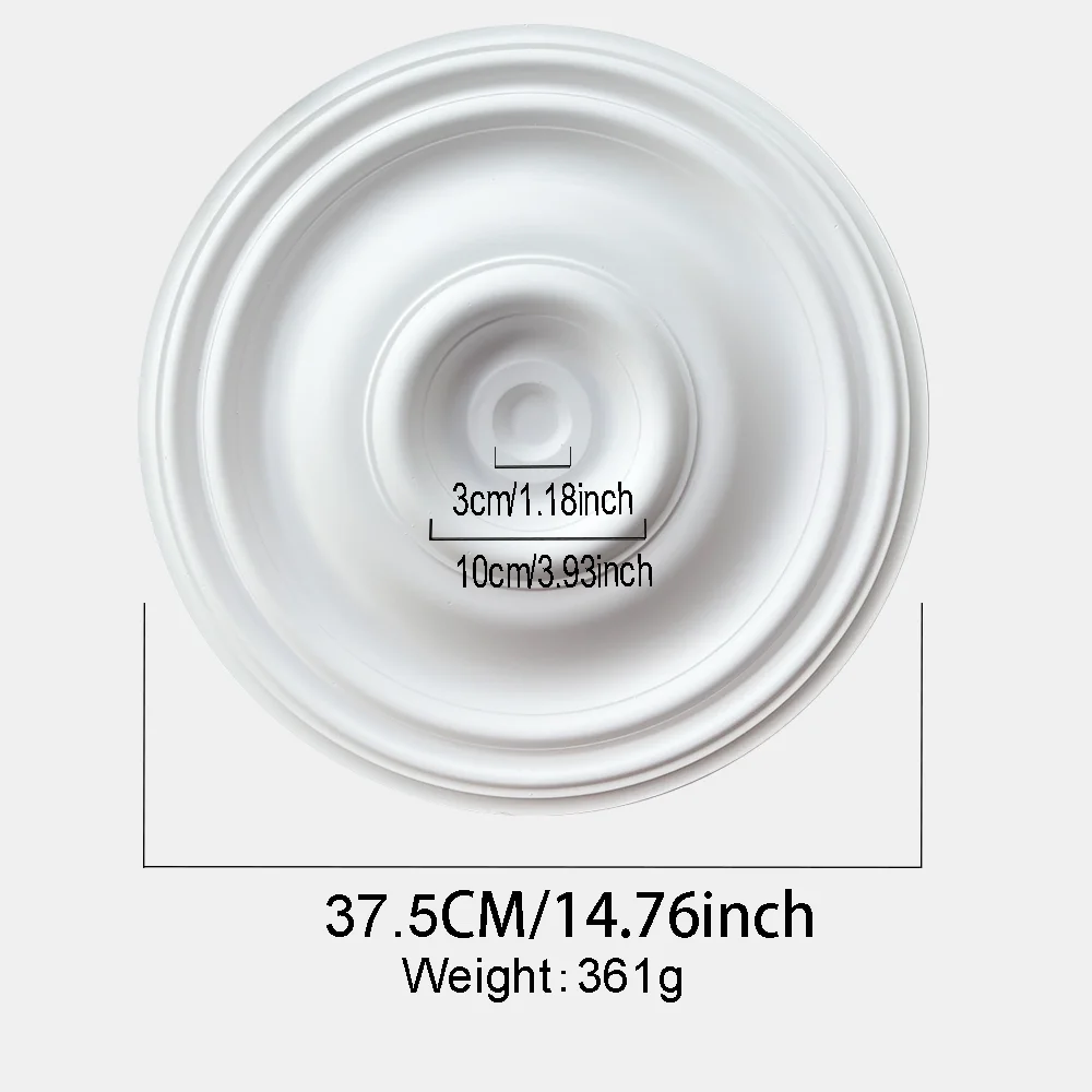 Французская панель из полиуретана Круглый держатель для лампы украшение в форме