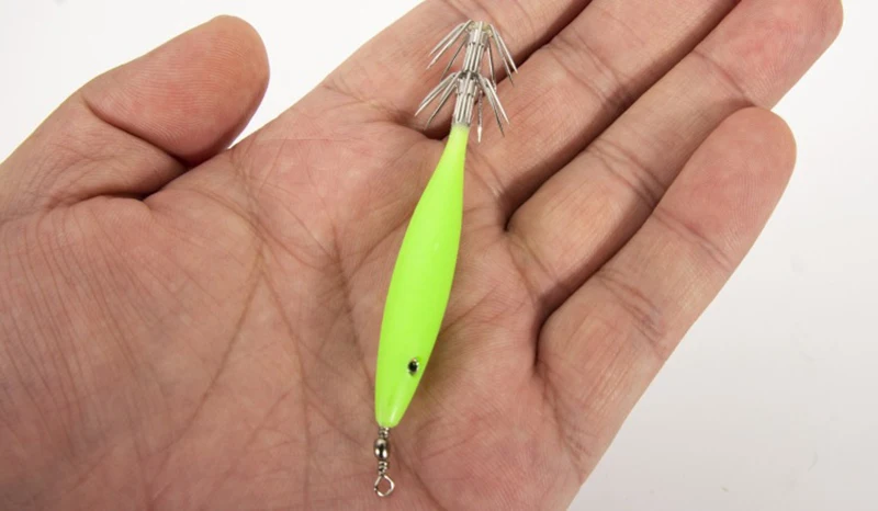 

Luya Bait High Carbon Steel Squid Bait Luminous Streamlined Shape Octopus Hook Squid Hook Blow Tube Hook Wood Shrimp Bait
