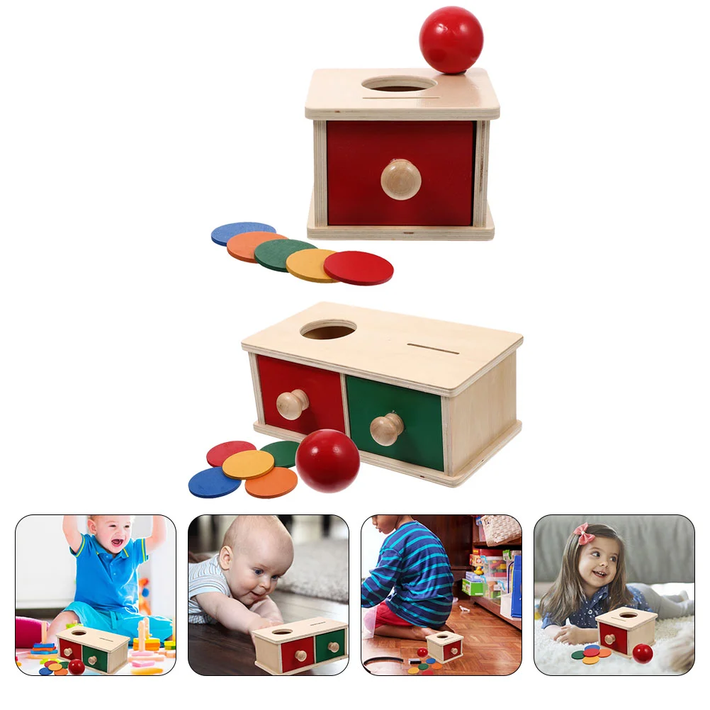 

Montessori Teaching Aid Coin Wooden Box Children Educational Toy Kids Sensory Preschool Learning Toys Motor Skills Toddler