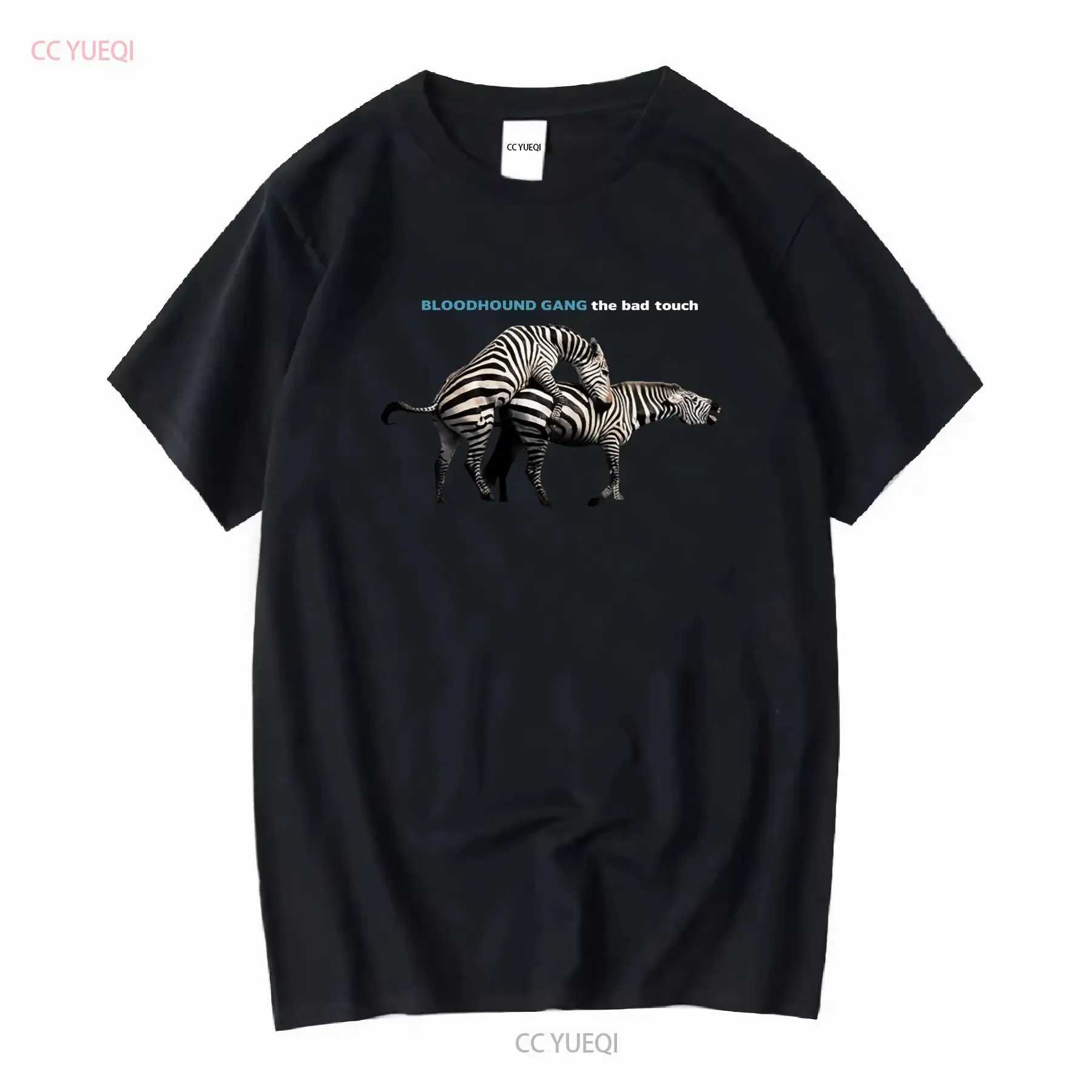 Фото Футболка BLOODHOUND GANG Bad Touch Zebras, полный размерный ряд от S до 5XL, LL1244, винтажная, с эффектом потертости, универсальная, дышащая, с графическим принтом, уличная одежда, мягкая. №1