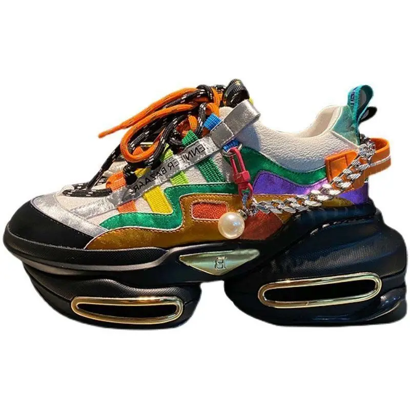 

2023 Shoes Women's Spring And Autumn New Fashion Brand Small White Shoes Leisure Soft Leather Increased Thick Soled Shoes