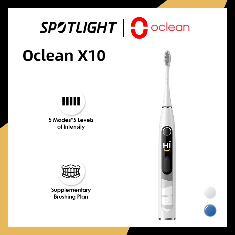 

Oclean X10 Smart Sonic Electrical Toothbrushes Set Ultrasound Dental Whitening Rechargeable Automatic Ultrasonic Teethbrush Kit