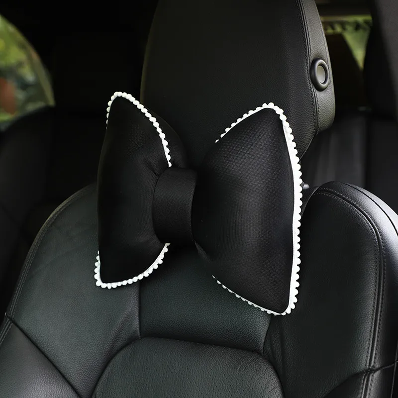 

Автомобильная Подушка Для Шеи С Милым Бантом, Летняя Подушка Для Подголовника Из Ледяного Шелка