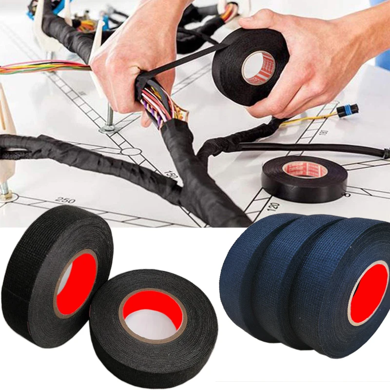 

Термостойкая лента для жгутов проводов Black PET 15м 9/15/19/25/32мм