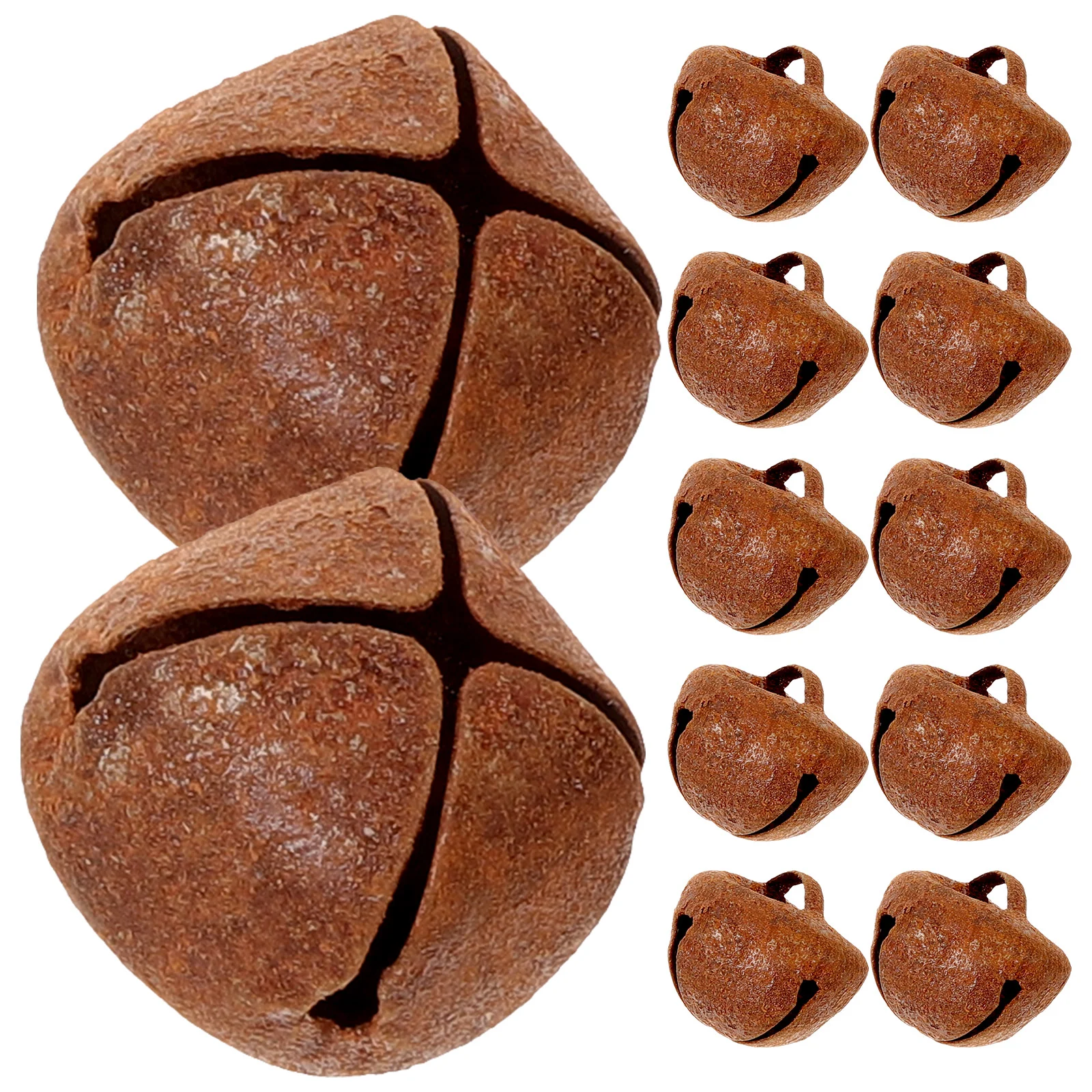 

Christmas Bell Vintage Rusted Bell with Star-Shape Cutouts for Festival Party Christmas Decoration DIY Crafts Accessories