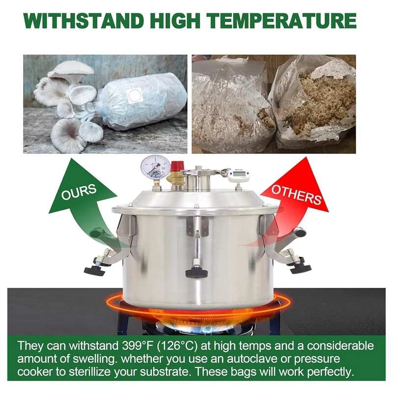 Мешки для выращивания грибов полипропиленовый мешок 8x5x20 дюймов с дышащей