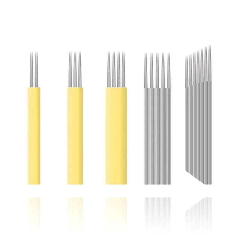 Одноразовая игла для татуировки бровей аксессуары перманентного макияжа лезвия