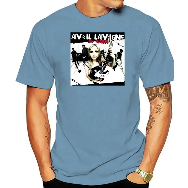 

2022 Hot Sale Avril Lavigne He Wasnt T Shirts for Men Crew Neck Short Sleeve Black Cool Hip Hop Men T-shirt High Quality Cotton