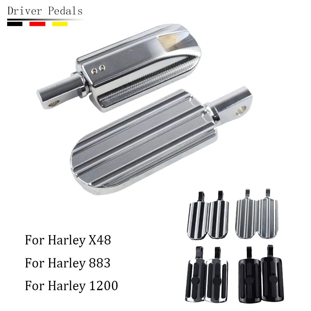 

Motorcycle Accessories Driver Pedals Foot Pegs CNC Footrests Front Rear Footpeg For Harley Sportster XL 1200 883 X48 72 Part