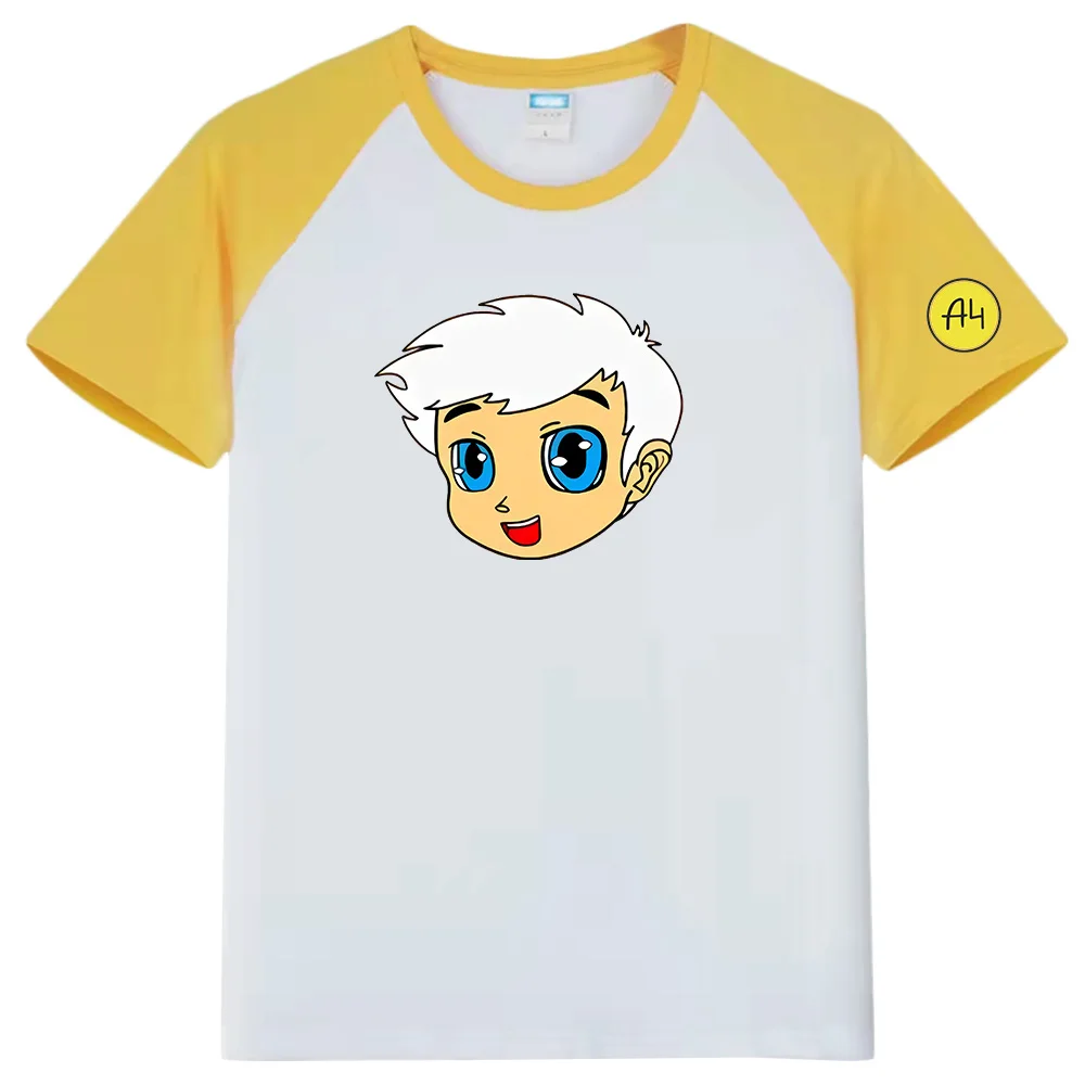 Cartoon Merch A4 Childrens T-Shirt Girls Short Sleeves T Shirt Tops Tee Casual 100% Cotoon A4 Merch Shirt 100%Cotton Summer Boys