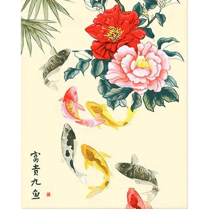 

Плакат с цветами в китайском стиле