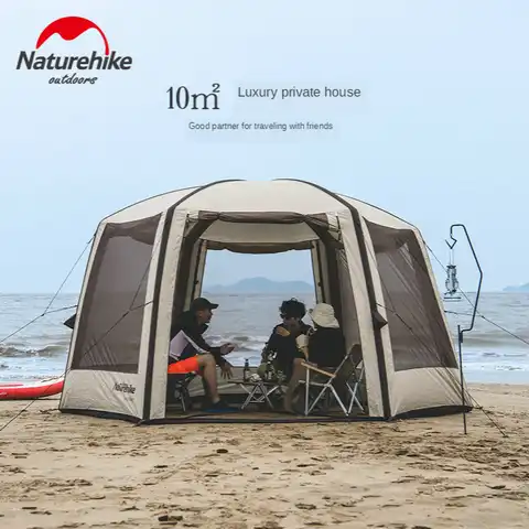Палатка надувная Naturehike NH20TM002, шестиугольная, непромокаемая, солнцезащитная, для кемпинга, с отверстиями