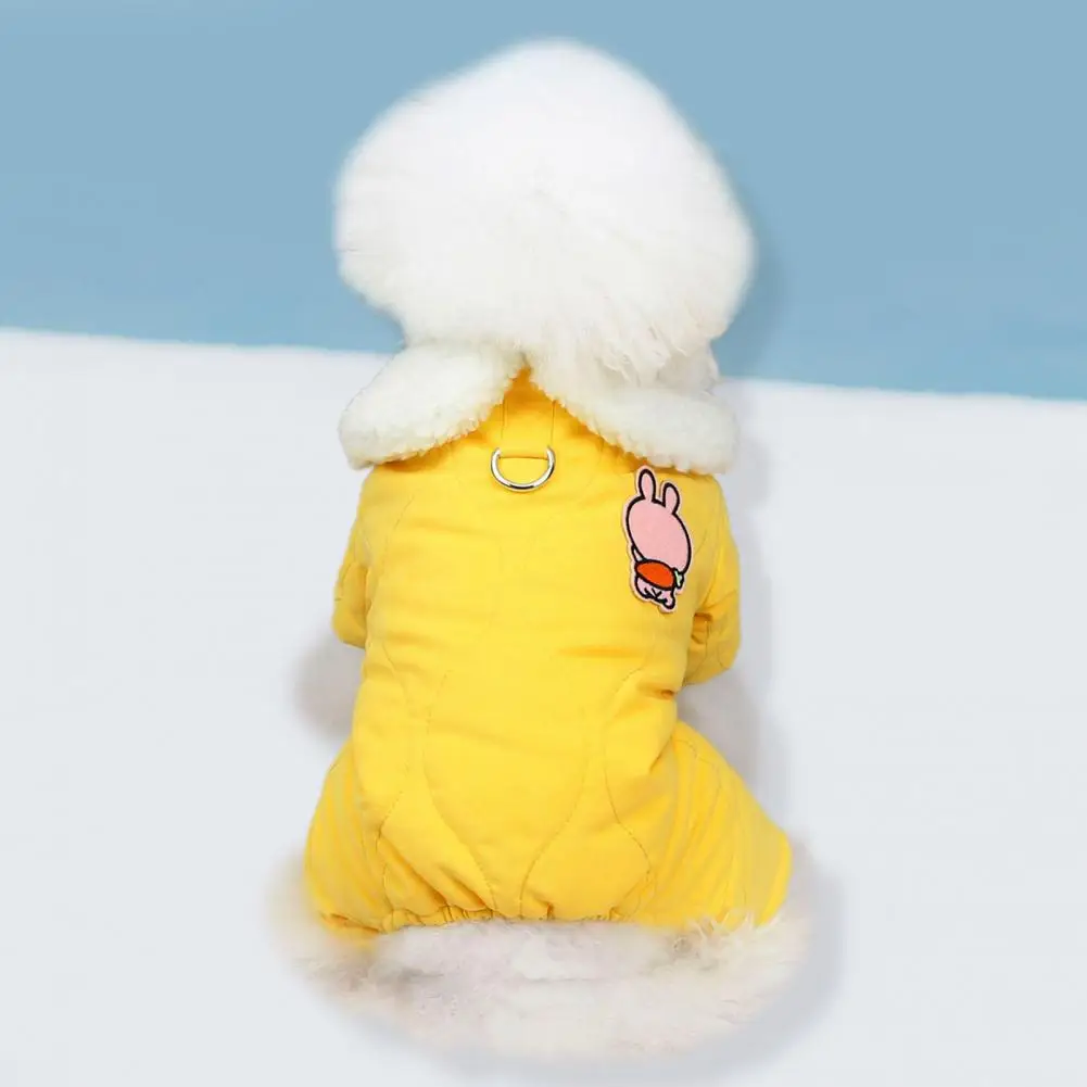 

Одежда для домашних животных с мультяшными изображениями, хлопковое пальто для домашних животных, комбинезон для собак с четырьмя леггинсами