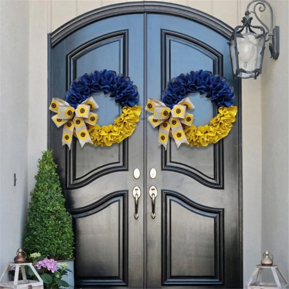

Door Hanging Decoration Porch Home Party Decoration Home Decor Solidarity For Ukraine Ukrainian Garland Handmade Yellow-blue