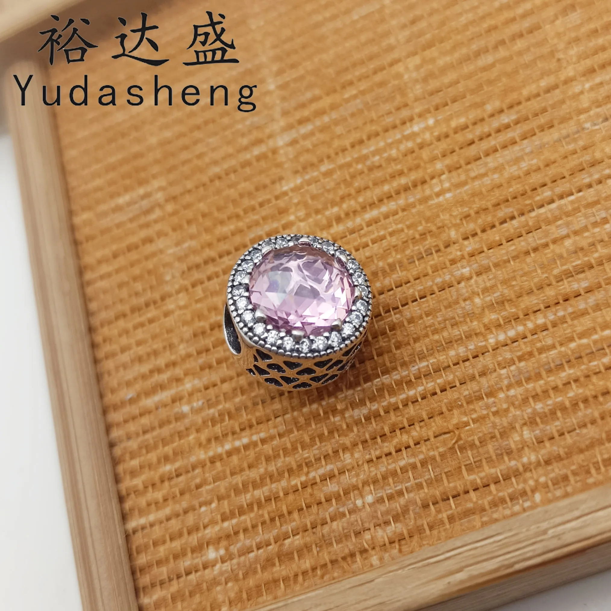 

Ювелирные изделия высокого качества Серебряные сверкающие розовые сердца из бисера очаровательные подарки на день святого Валентина Опто...