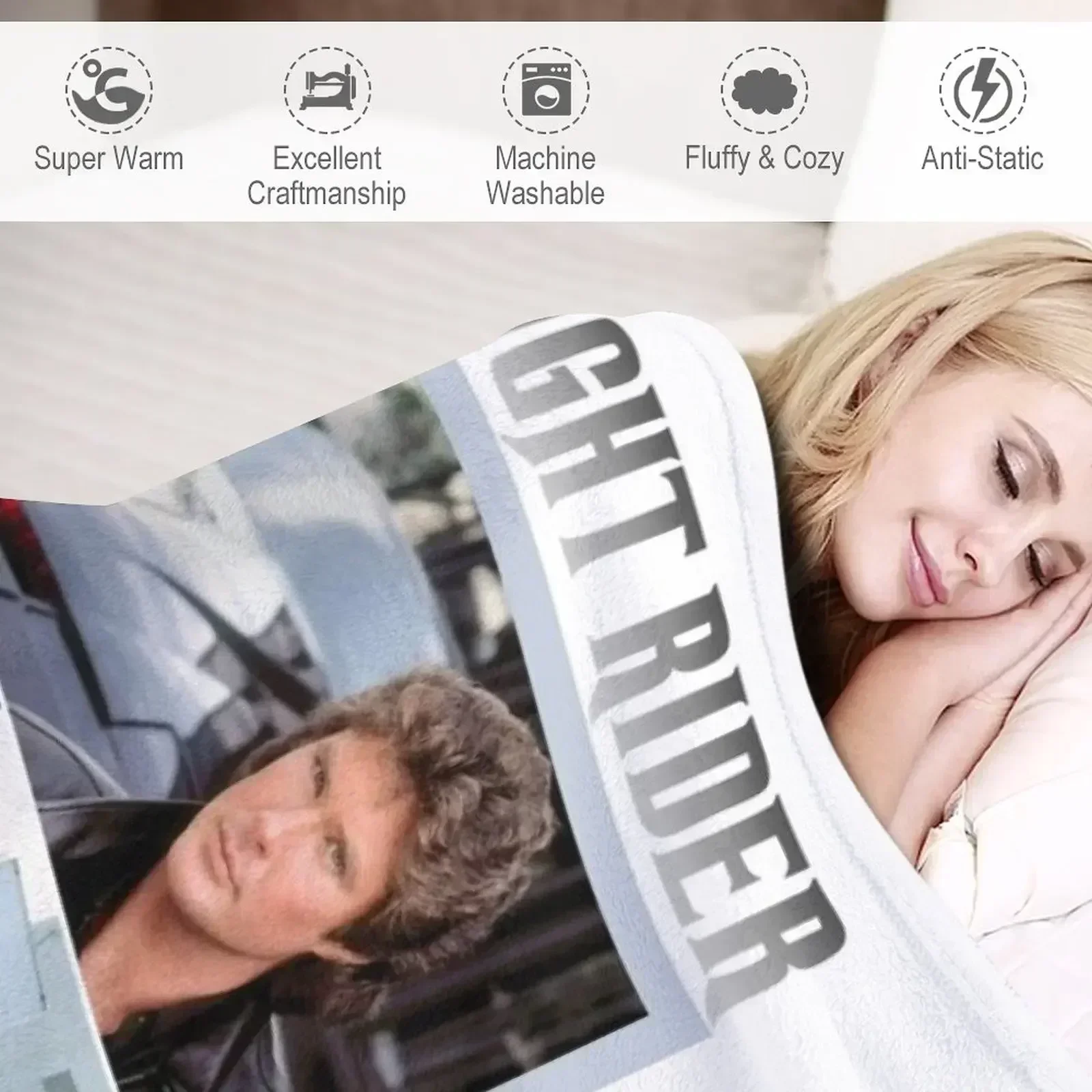 Ночной райдер Майкл Рыцарь с Дэвидом Хасфф одеяло одеяла для малышей милые