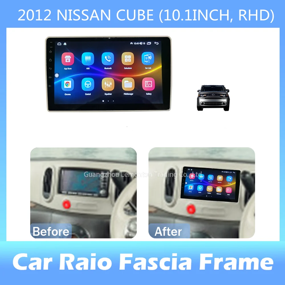 9-inch 2din Car Radio Dashboard For 2012 NISSAN CUBE Stereo Panel, For Teyes Car Panel With Dual Din CD DVD Frame