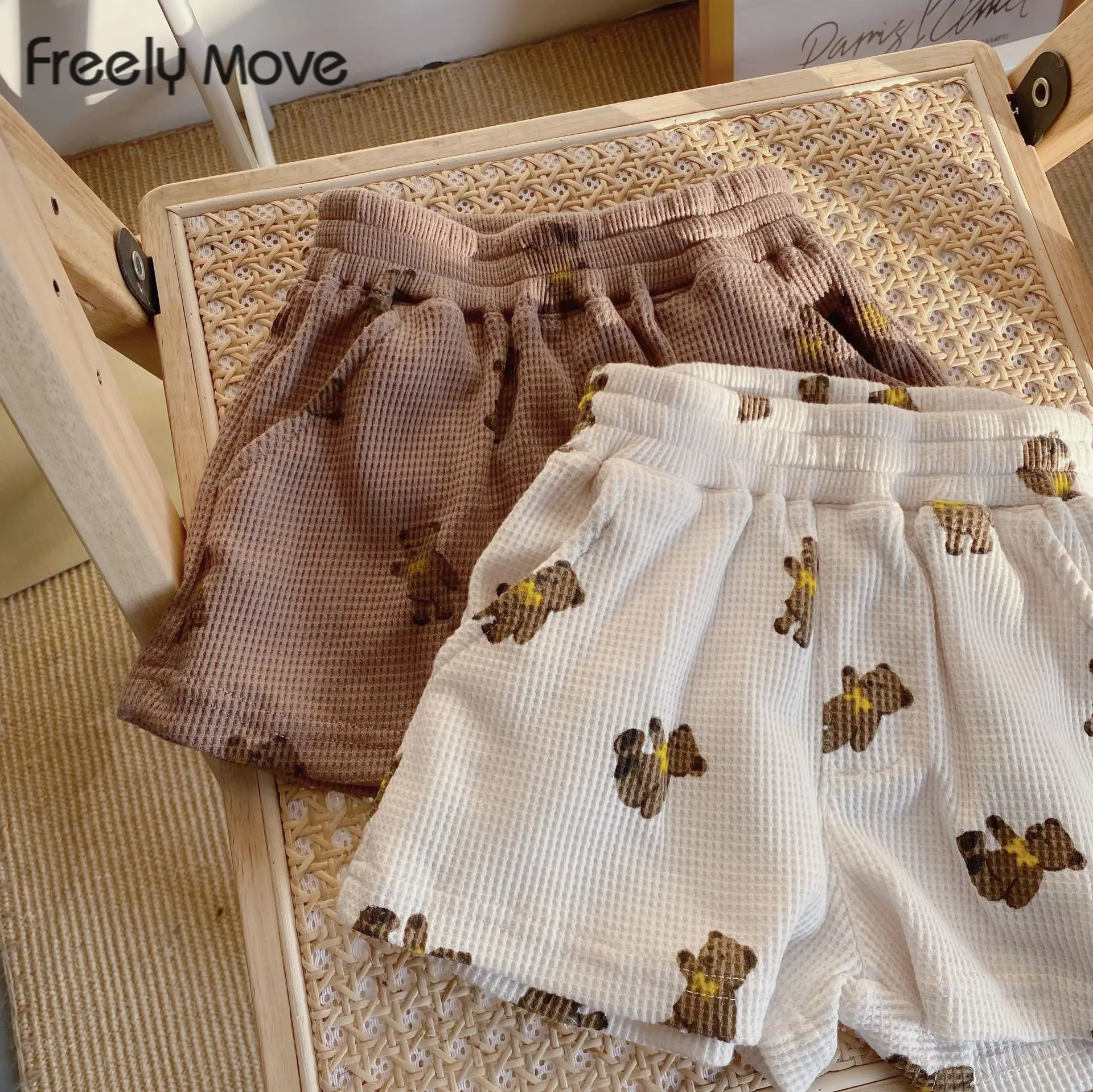 

Freely Move 2022 Kids Summer Shorts Bear Print Shorts For Girls Fashion Girls Shorts Children Pants Girl Short Girls Clothing