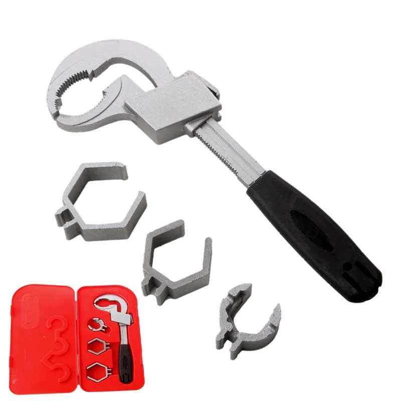 Krachtige Multi Function Sink Wrench Bathroom Wrench Arc Toothed Adjustable Wrench Water Heating Sink Installation Tool