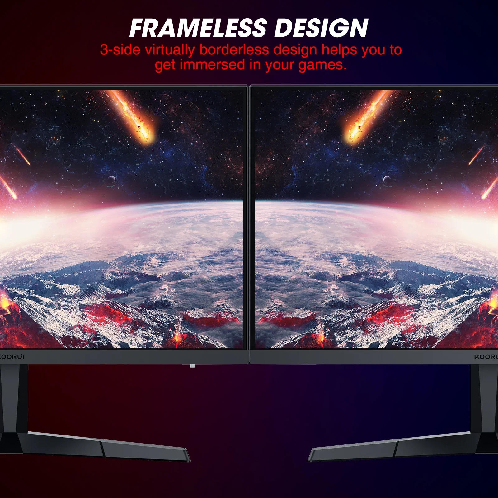 KOORUI-24 дюйма 144 Гц 165 240 монитор компьютерный ПК дисплей 1 мс времени отклика 24