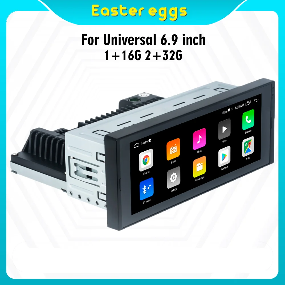 

Universal 6.9 inch Touch Screen Car Stereo1din Auto Radio Android Multimedia Player Video GPS Navigation WiFi Bluetooth