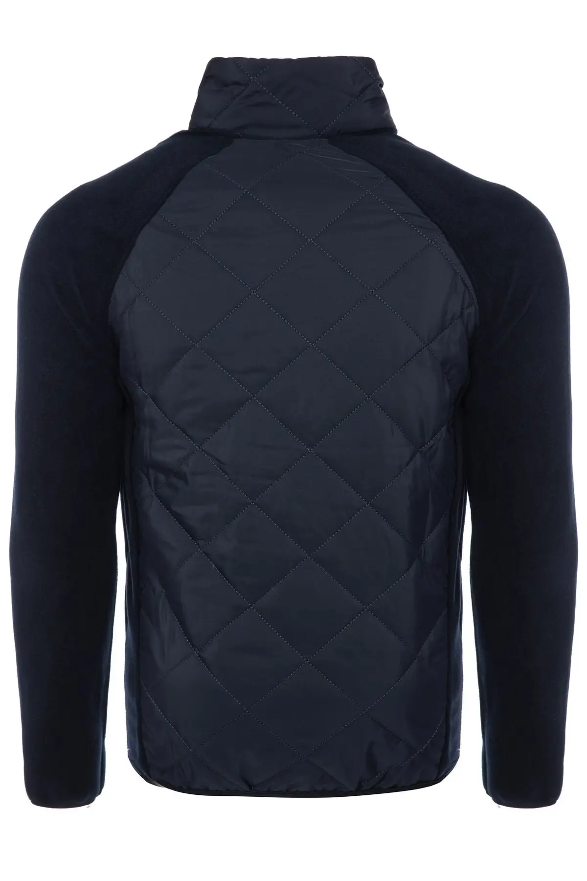 Men's Insulated Hybrid Walking Lightweight Inflatable Full-Zip Fleece Jacket