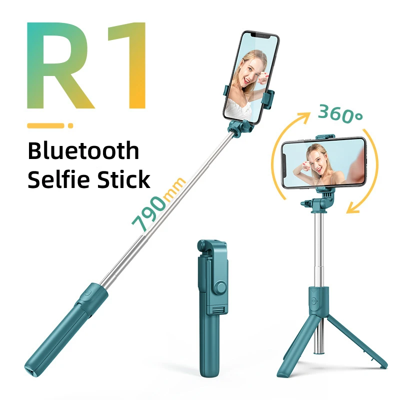 Беспроводная Bluetooth-совместимая селфи-палка складной мини-штатив с дистанционным