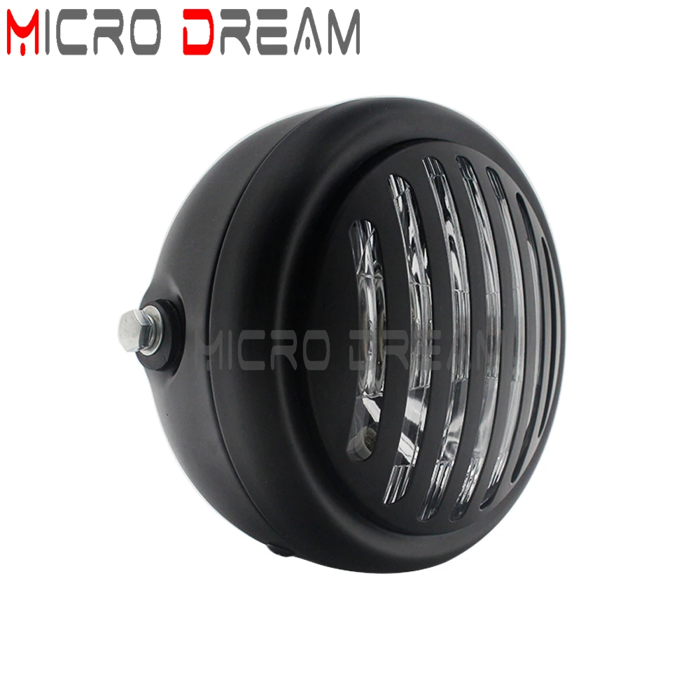 Передняя фара для мотоцикла 12 В в ретро стиле передняя дальнего и ближнего света