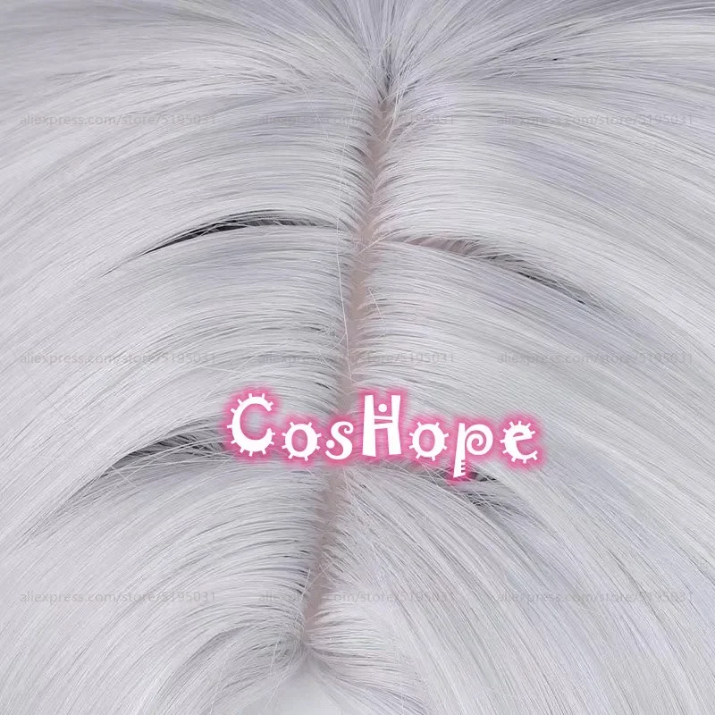 Парик для косплея YingXing термостойкие синтетические волосы серебристого и белого