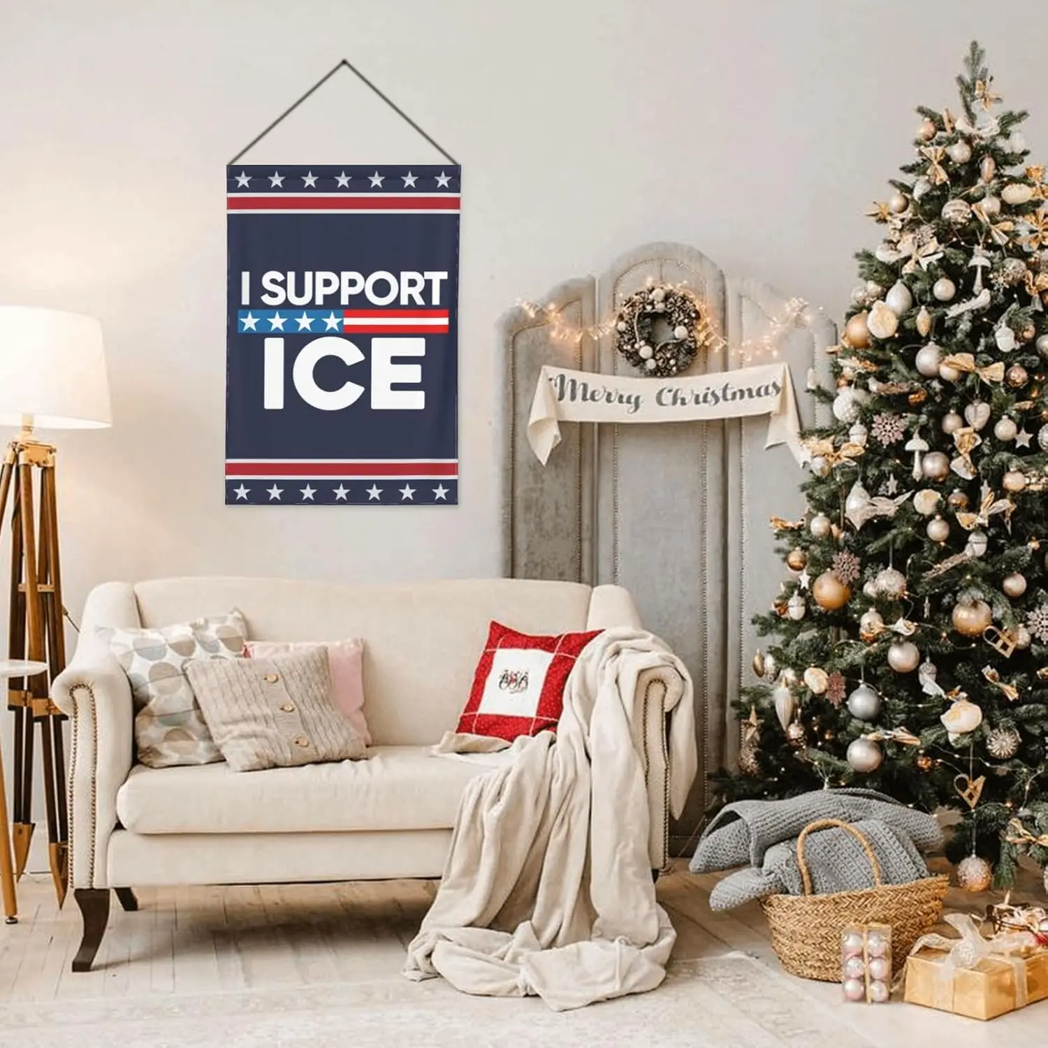 Фото Флаг «Я поддерживаю Ice Garden» 12x18, вывеска для двора «Я поддержу Ice Garden», домашний флаг без подставки, двусторонний TTL IIX SSL №4