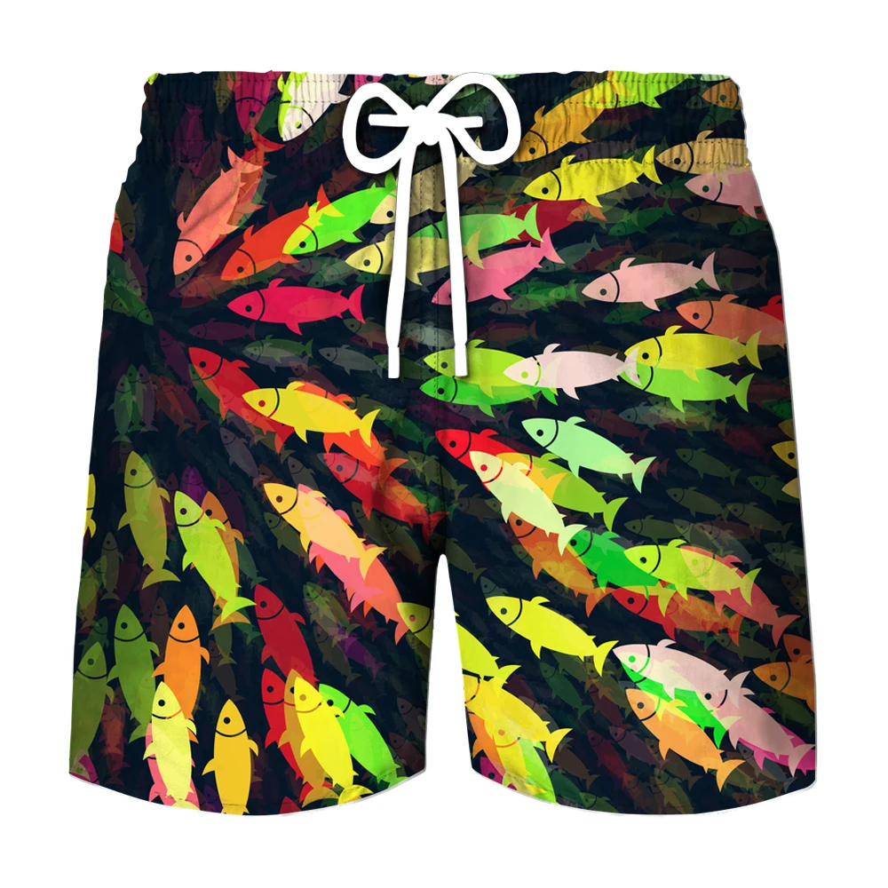 

Anime Harajuku Fish Cat Funny Printed 3D Boy Children Cool Swim Shorts Fashion Hip Hop Shorts Summer Men Popular Fishing Pants