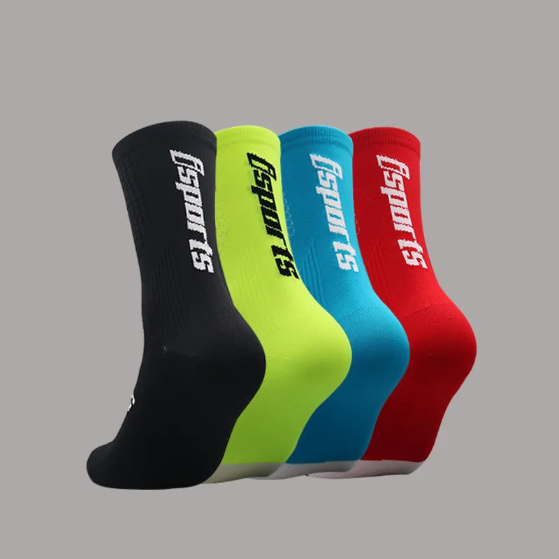 isports 20223 Cycling Socks Man Bike Running Mtb Men's Bicycle Compression Knee-high Funny White Blace Black Green