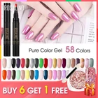 Неоновый Гель-лак ROSALIND для ногтей однотонный, УФ база, топовое покрытие, полуперманентный блестящий порошок, ручка, УФ светодиодный гель для ногтей