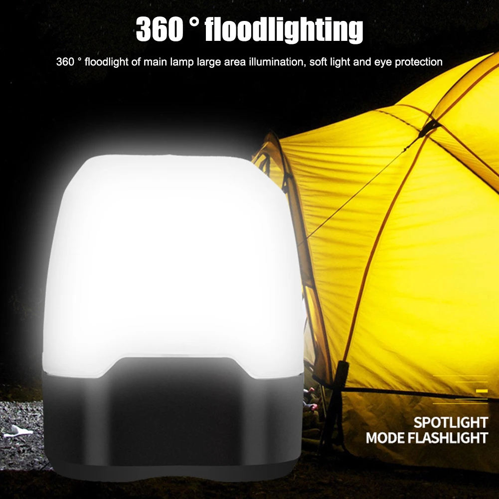 

USB Rechargeable 1200mAh Power Bank LED Camping Lanterns 350lm 3 Modes Portable Outdoor Hiking Tent Emergency Lights equipment