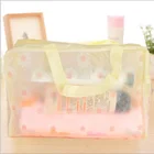 Новая прозрачная Водонепроницаемая косметичка с цветочным рисунком, портативная дорожная косметичка для ванной