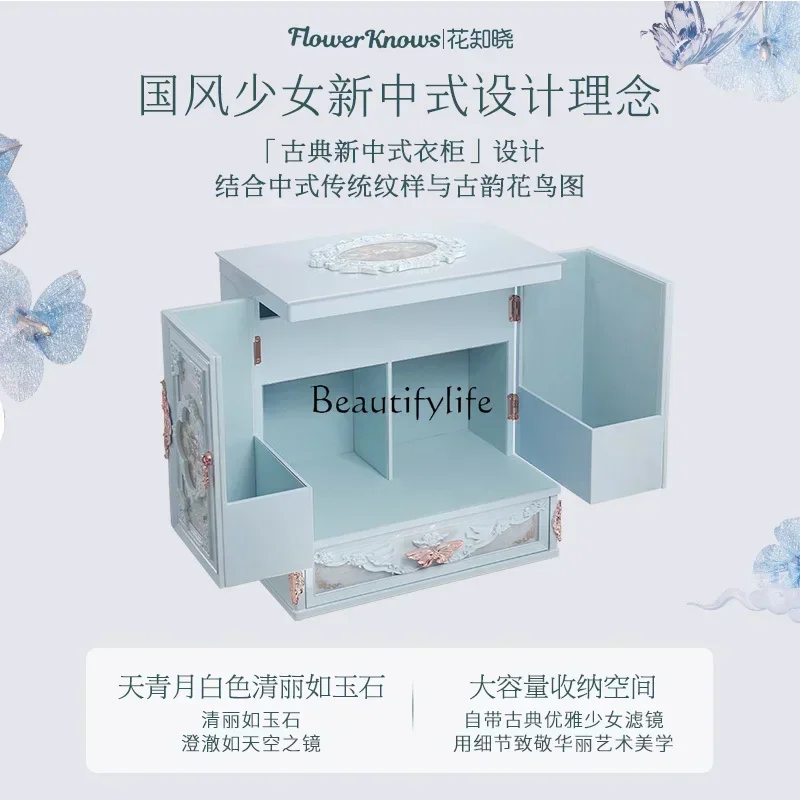 Коробка для хранения косметики Huazhi с изображением бабочки Облака плеч без